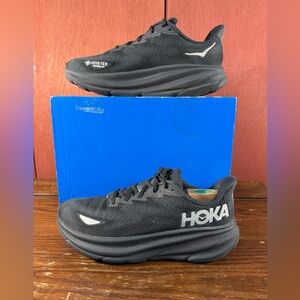 Hoka One One Clifton 9 Gore-Tex Black Men's Running Sneakers Size US 11D